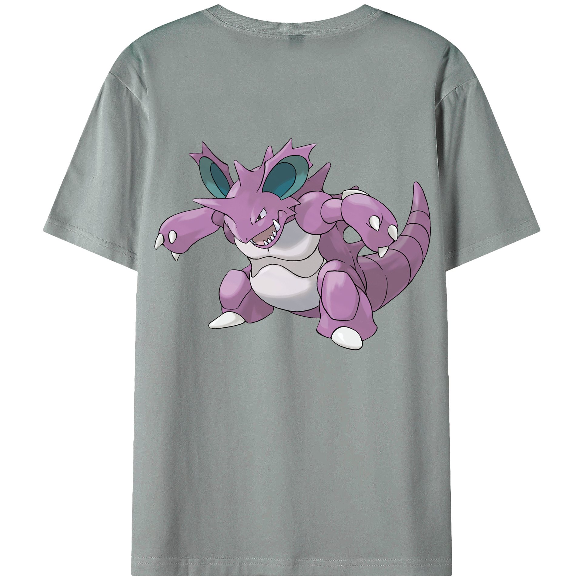 （画像用） ポケットモンスター Pokémon 綿100％ メンズ半袖Tシャツ（バックプリント） 通気性